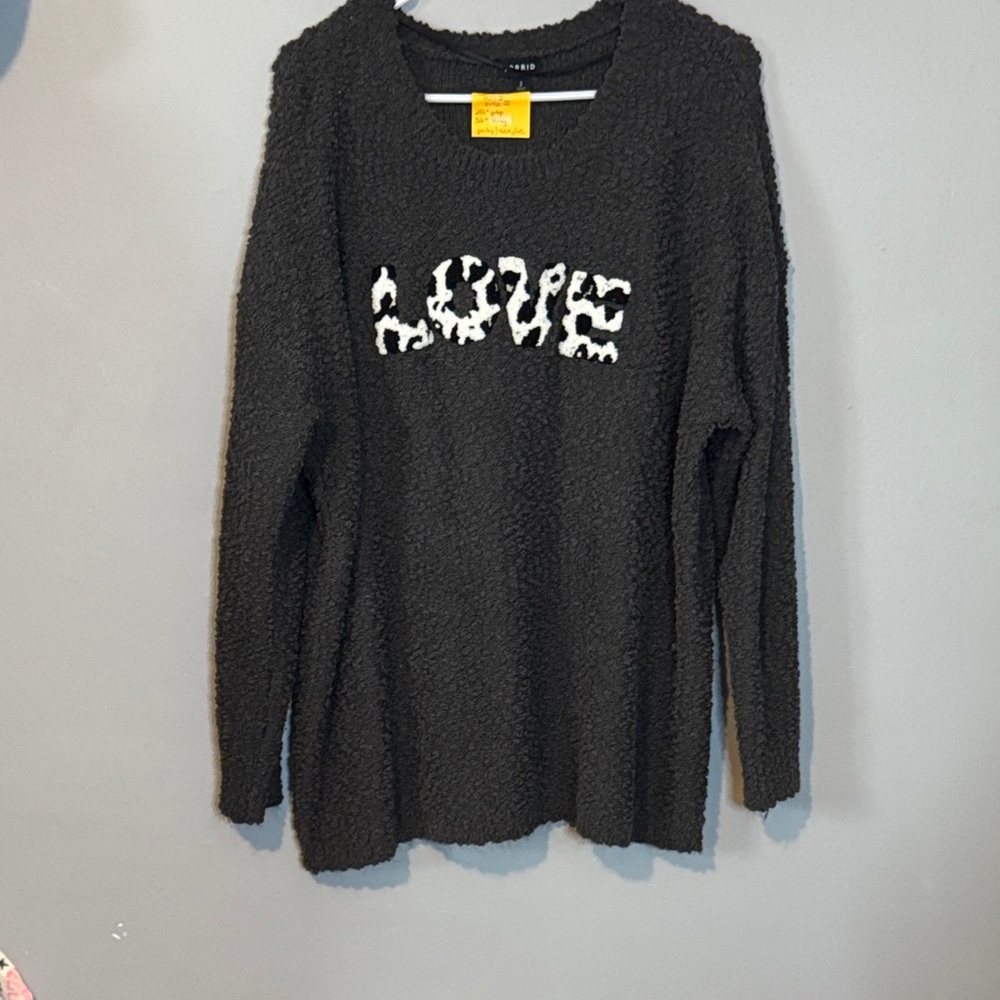 Torrid Gray Cow Love Sweater